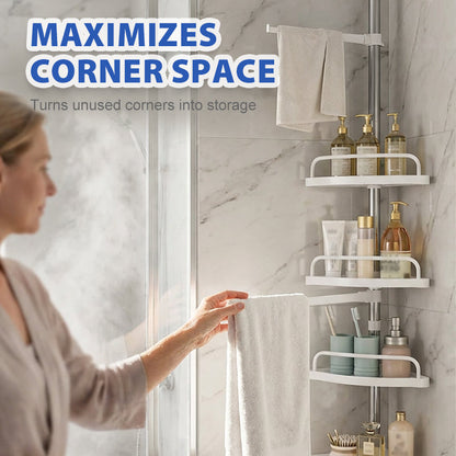🏆 LIMITED-TIME 49% OFF! ✨Careluxpro Adjustable Telescopic Corner Shower Caddy🚿