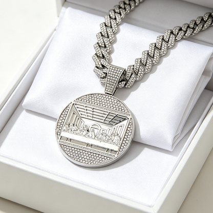 🎉 2026 Sale — Over 46,000 Sold! 💎 Statement Cuban Pendant Chain Necklace – Iced Link Detail 🔥