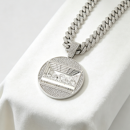 🎉 2026 Sale — Over 46,000 Sold! 💎 Statement Cuban Pendant Chain Necklace – Iced Link Detail 🔥