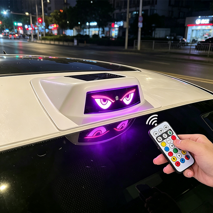 🎉 2026 Sale — Over 44,000 Sold! 🚗 Solar Warning Roof Light – 3 Eye Styles Remote Control 😈