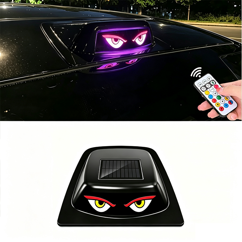 🎉 2026 Sale — Over 44,000 Sold! 🚗 Solar Warning Roof Light – 3 Eye Styles Remote Control 😈