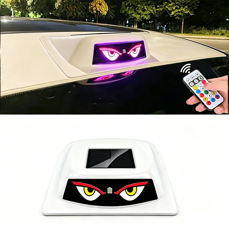 🎉 2026 Sale — Over 44,000 Sold! 🚗 Solar Warning Roof Light – 3 Eye Styles Remote Control 😈
