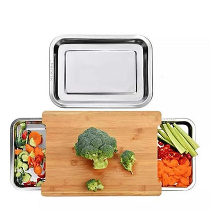 🔥While Supplies Last 49% OFF!🔪Wooden Cutting Board with Slide-Out Trays