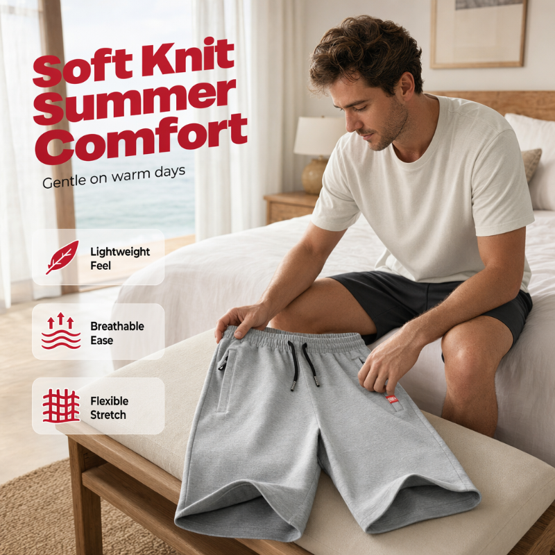 🩳 49% OFF NOW! 🏖️ Men's Casual Drawstring 3/4 Shorts – Breathable fabric, adjustable waist & relaxed fit – Perfect for summer, sports & lounging ☀️