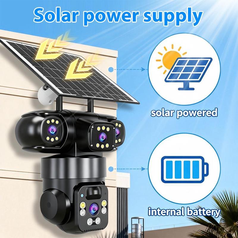 🥳2026 HOT SALE🥳💞50K+ SOLD!☀️📹 49% OFF! Solar-Powered Multi-Angle Security Camera – 360° PTZ, full‑color night vision & motion alerts. No wiring, no electric bills – monitor your home from anywhere! 🏡✨