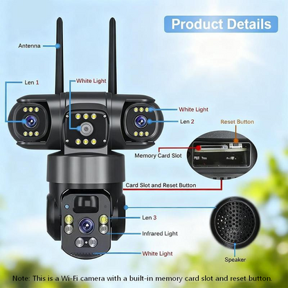 🥳2026 HOT SALE🥳💞50K+ SOLD!☀️📹 49% OFF! Solar-Powered Multi-Angle Security Camera – 360° PTZ, full‑color night vision & motion alerts. No wiring, no electric bills – monitor your home from anywhere! 🏡✨