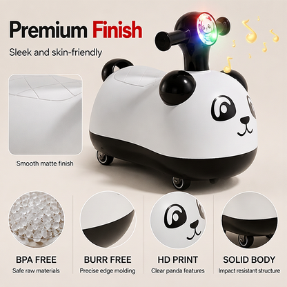 📢📢 49% OFF !! ⏰ Panda Baby Ride-On Sliding Car with Music & Lights – Wobble, Slide & Giggle for Hours of Toddler Fun 🐼🎵✨