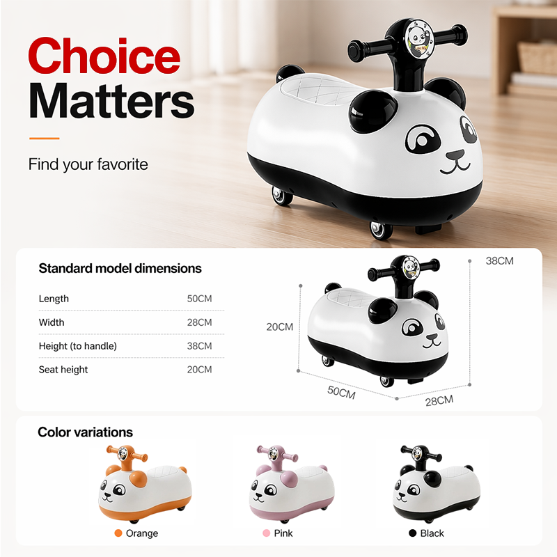 📢📢 49% OFF !! ⏰ Panda Baby Ride-On Sliding Car with Music & Lights – Wobble, Slide & Giggle for Hours of Toddler Fun 🐼🎵✨