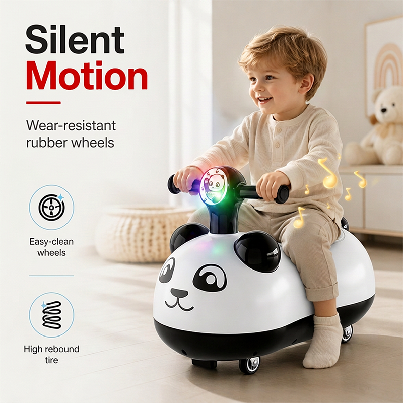 📢📢 49% OFF !! ⏰ Panda Baby Ride-On Sliding Car with Music & Lights – Wobble, Slide & Giggle for Hours of Toddler Fun 🐼🎵✨
