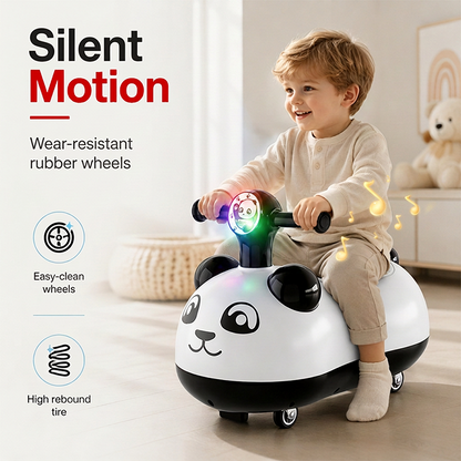 📢📢 49% OFF !! ⏰ Panda Baby Ride-On Sliding Car with Music & Lights – Wobble, Slide & Giggle for Hours of Toddler Fun 🐼🎵✨