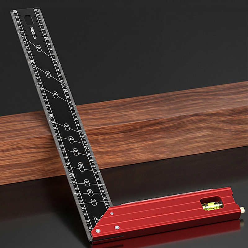 ⏰ 49% OFF 📐🔧 Aluminum Layout Square with Bubble Level – Measure, Mark & Level in One Tool! | Durable, Lightweight & Built to Last 💪