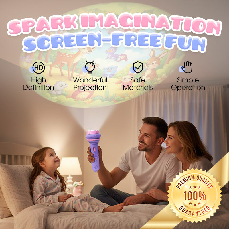 📢📢49% OFF !! ⏰Early Education Projector Torch for Kids 🔦 Click, Project & Learn – A Pocket-Sized Nighttime Adventure ✨