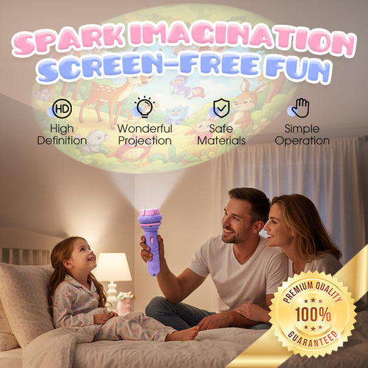 📢📢49% OFF !! ⏰Early Education Projector Torch for Kids 🔦 Click, Project & Learn – A Pocket-Sized Nighttime Adventure ✨