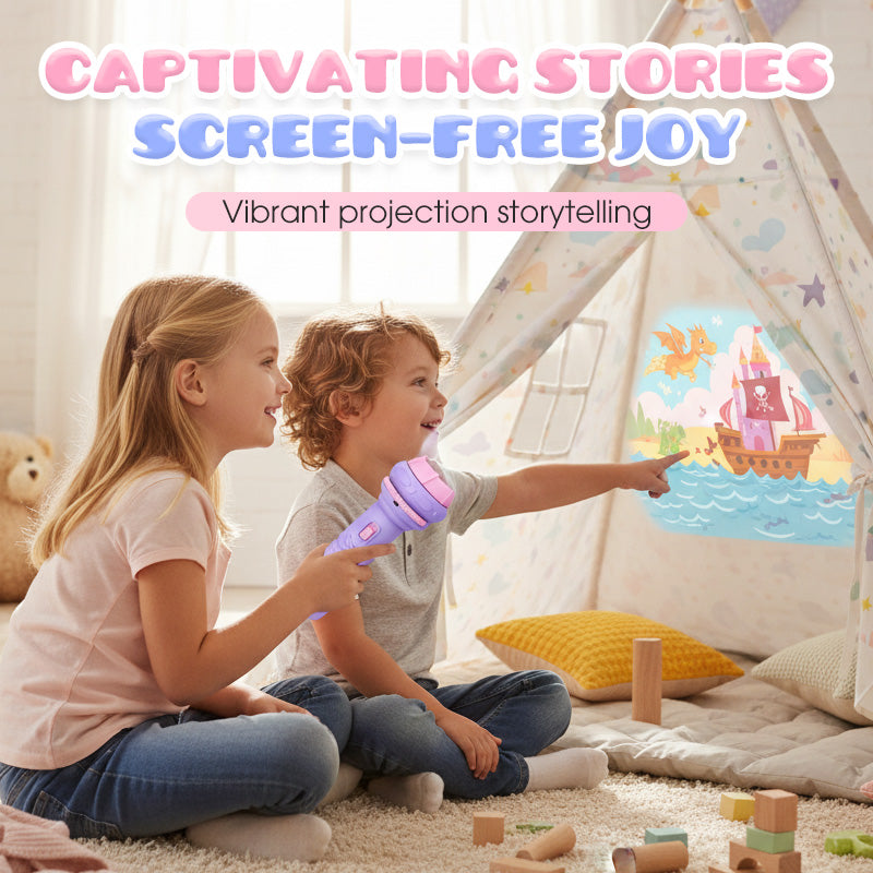 📢📢49% OFF !! ⏰Early Education Projector Torch for Kids 🔦 Click, Project & Learn – A Pocket-Sized Nighttime Adventure ✨