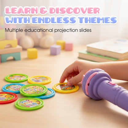📢📢49% OFF !! ⏰Early Education Projector Torch for Kids 🔦 Click, Project & Learn – A Pocket-Sized Nighttime Adventure ✨