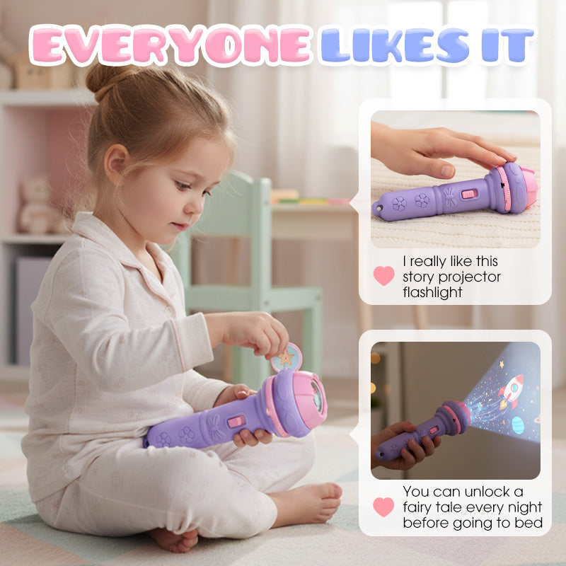 📢📢49% OFF !! ⏰Early Education Projector Torch for Kids 🔦 Click, Project & Learn – A Pocket-Sized Nighttime Adventure ✨