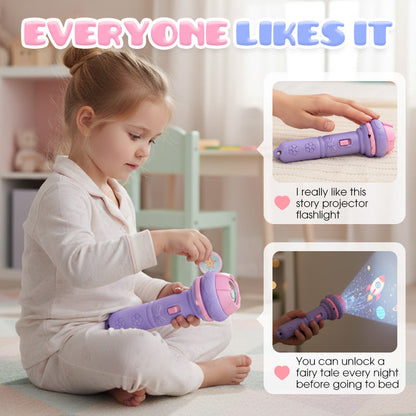 📢📢49% OFF !! ⏰Early Education Projector Torch for Kids 🔦 Click, Project & Learn – A Pocket-Sized Nighttime Adventure ✨