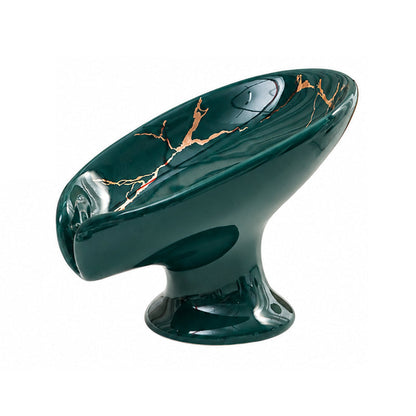 💧 Self-Draining Ceramic Soap Dish — 45° Tilt Design Drains Water Instantly