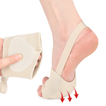 👠 49% OFF NOW! 🦶 SEBS Forefoot Pads with Heel Strap & Toe Separator – Cushioning support, pain relief & secure fit – Perfect for all-day comfort in high heels ✨