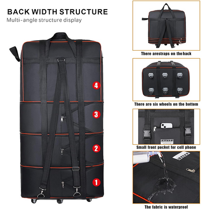 🔥49% Off！🧳Meet all your travel storage needs！Large Capacity Expandable Travel Duffel Bag