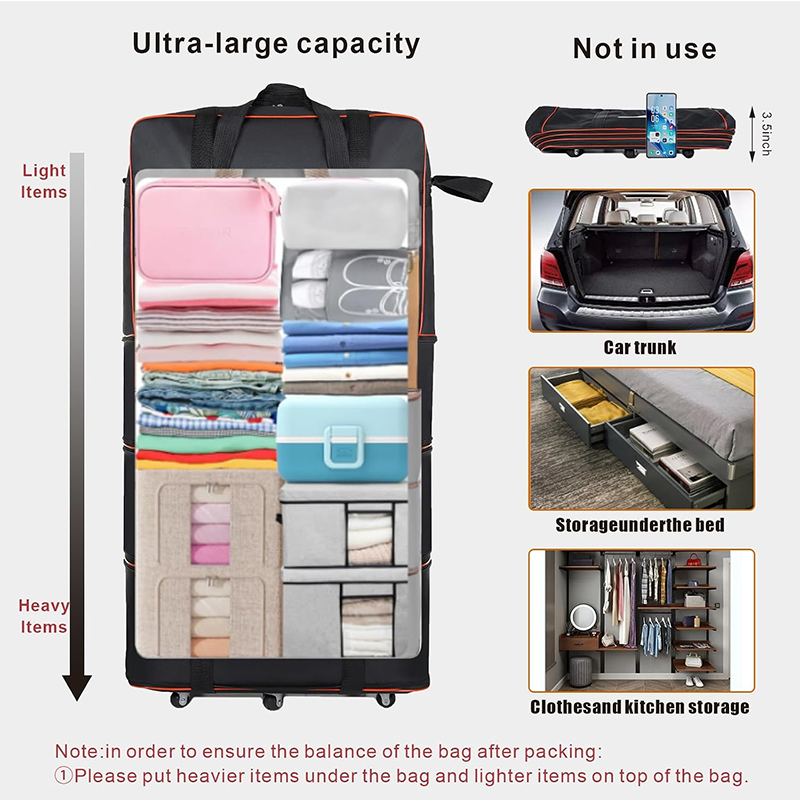🔥49% Off！🧳Meet all your travel storage needs！Large Capacity Expandable Travel Duffel Bag