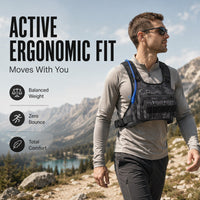 🔥Hot Sale 49% OFF🔥Front & Back Cycling Vest Pack for Men – Hydration Ready, 3L Storage, Breathable Mesh 🏃