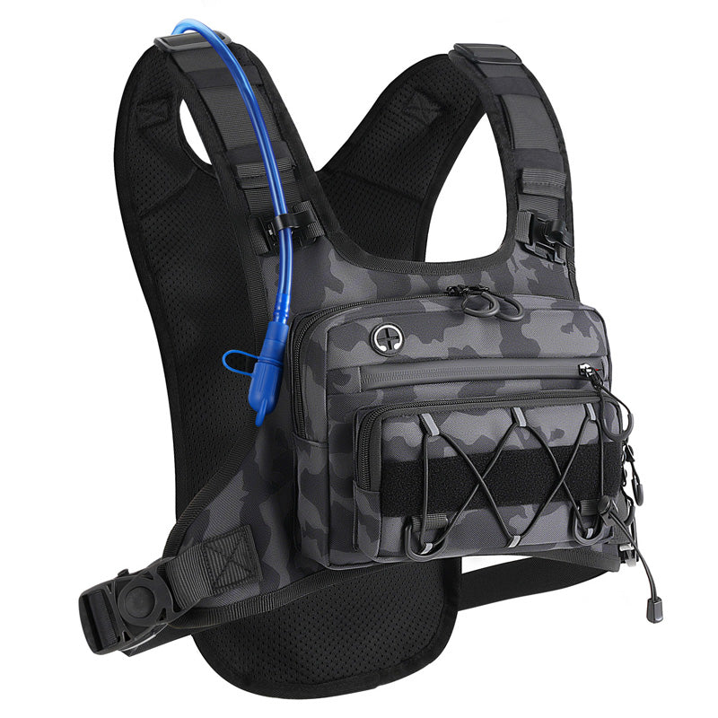 🔥Hot Sale 49% OFF🔥Front & Back Cycling Vest Pack for Men – Hydration Ready, 3L Storage, Breathable Mesh 🏃