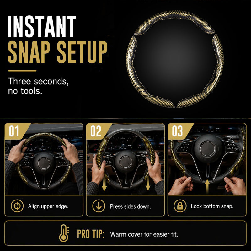 🏆LAST DAY 49% OFF🚗Universal Carbon Fiber Steering Wheel Cover