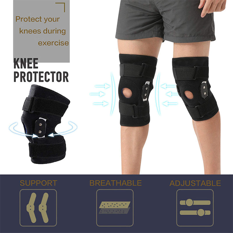 🦵 49% OFF NOW! 🛡️ Knee Support Brace – Adjustable Steel Support, Shock-Absorbing Pads & Breathable Fit 💪