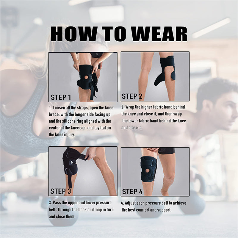 🦵 49% OFF NOW! 🛡️ Knee Support Brace – Adjustable Steel Support, Shock-Absorbing Pads & Breathable Fit 💪