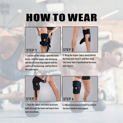🦵 49% OFF NOW! 🛡️ Knee Support Brace – Adjustable Steel Support, Shock-Absorbing Pads & Breathable Fit 💪