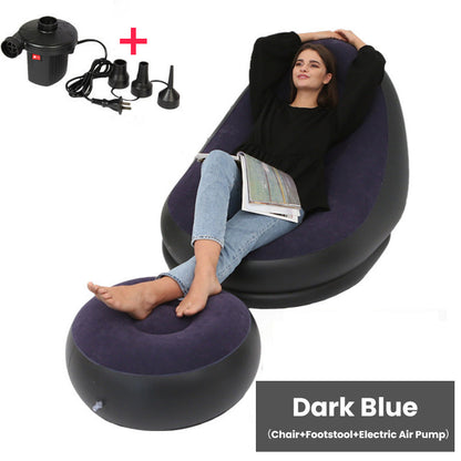 🔥Free Shipping🔥Thickened Inflatable Bean Bag Chair For Adults With Footstool