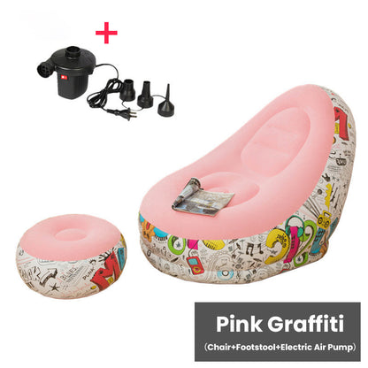 🔥Free Shipping🔥Thickened Inflatable Bean Bag Chair For Adults With Footstool
