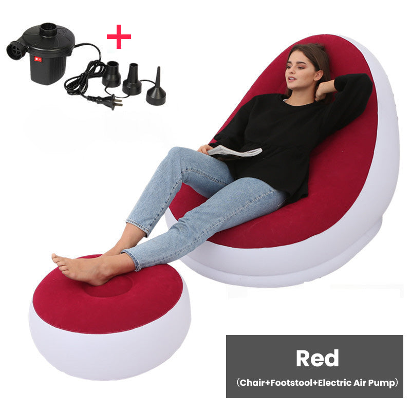 🔥Free Shipping🔥Thickened Inflatable Bean Bag Chair For Adults With Footstool