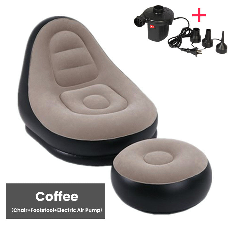 🔥Free Shipping🔥Thickened Inflatable Bean Bag Chair For Adults With Footstool