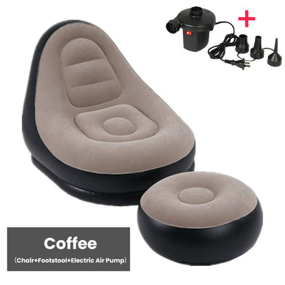 🔥Free Shipping🔥Thickened Inflatable Bean Bag Chair For Adults With Footstool