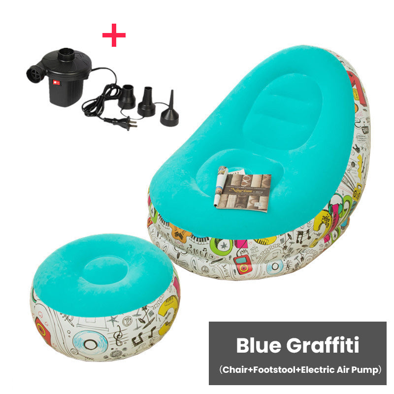 🔥Free Shipping🔥Thickened Inflatable Bean Bag Chair For Adults With Footstool