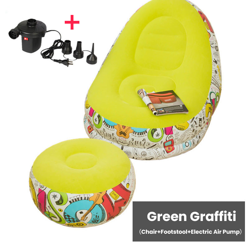 🔥Free Shipping🔥Thickened Inflatable Bean Bag Chair For Adults With Footstool