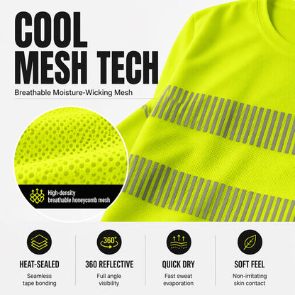 Men's High Visibility Reflective Safety Work Top 🦺 Be Seen, Stay Safe – Built for the Toughest Jobs on Site ✨