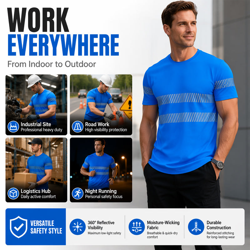 Men's High Visibility Reflective Safety Work Top 🦺 Be Seen, Stay Safe – Built for the Toughest Jobs on Site ✨