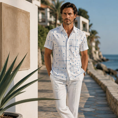 👔🎨 49% OFF! 📐Men’s Geometric Print Relaxed‑Fit Button‑Down Shirt – 2026 Sale — Over 36,200 Sold!