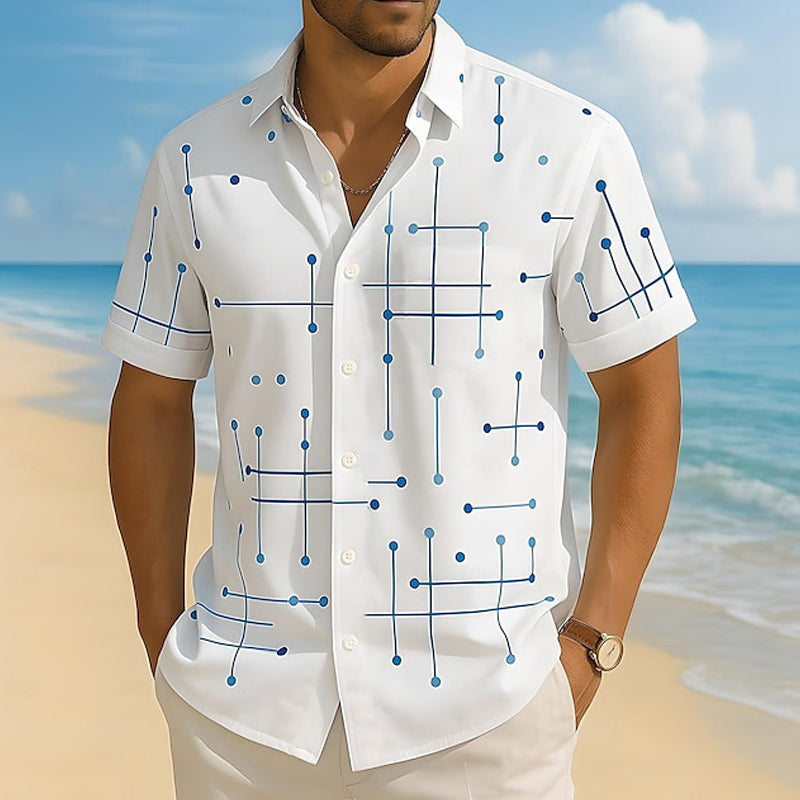 👔🎨 49% OFF! 📐Men’s Geometric Print Relaxed‑Fit Button‑Down Shirt – 2026 Sale — Over 36,200 Sold!