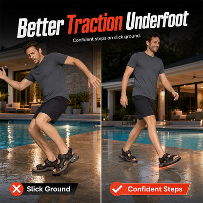 👟 49% OFF NOW! 💨 Men’s Air Cushion Sports Sandals – Cushioned Midsole, Flexible Bendable Sole, Non-Slip Rubber Outsole & Adjustable Straps ✨