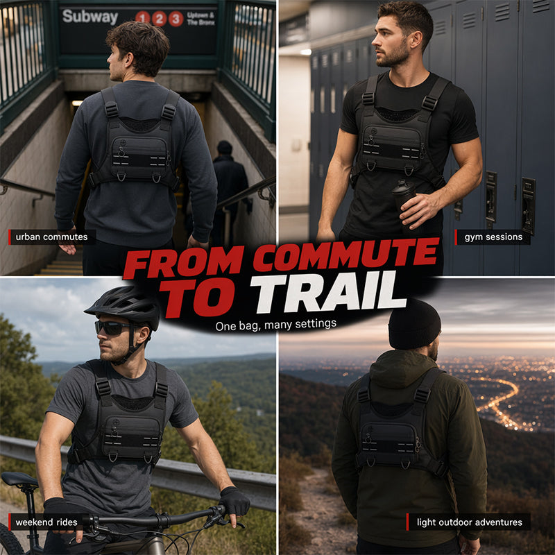 🎒 49% OFF NOW! 🏃 Lightweight Breathable Outdoor Chest Pack – Secure Carry, Ergonomic Fit & Durable Oxford Fabric – Perfect for Running, Hiking & Cycling ✨