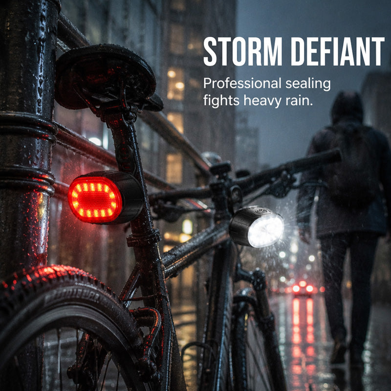 🎉 2026 Sale — Over 32400 Sold! ⏳ USB Rechargeable Bike Light Set｜Bright Front Light & Rear Warning Light, Waterproof Cycling Lamp 🚲🔦✨