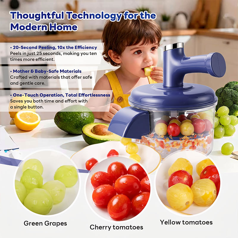 ⏳🔥LIMITED-TIME 49% OFF! ⏰Electric Fruit Peeler & Mixer – 2-in-1, USB Rechargeable, One-Touch, 10s Peel 🍎