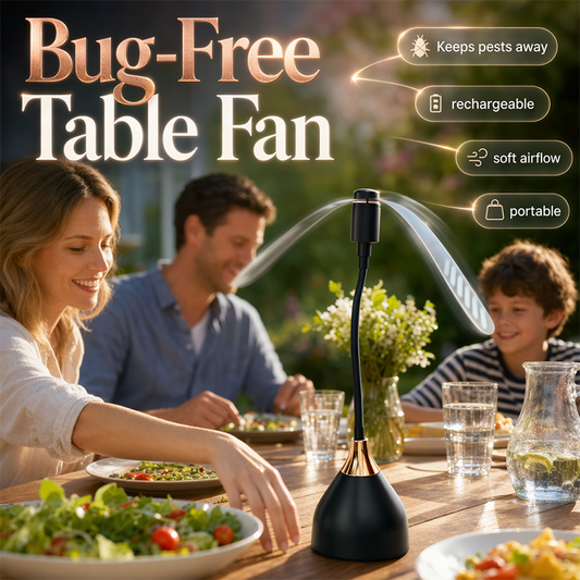 Rose Gold Flexible Fly Repellent Fan