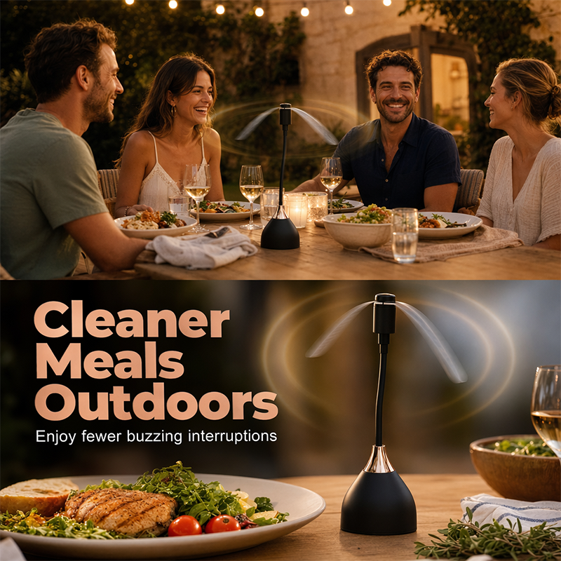 Rose Gold Flexible Fly Repellent Fan