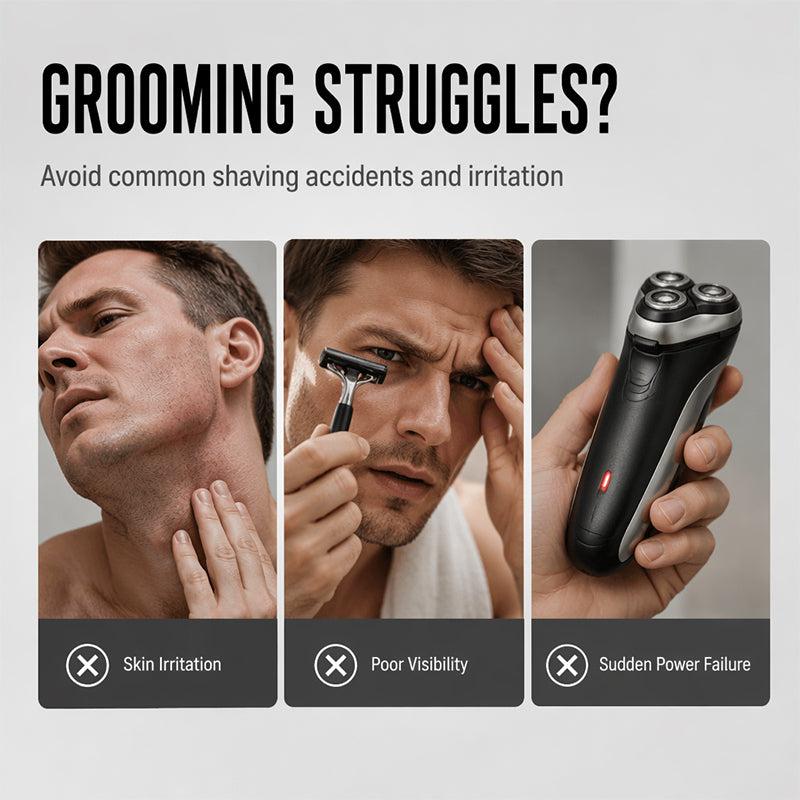 ⚡🪒 LIMITED-TIME 49% OFF! Men’s 2-in-1 Body Hair Trimmer – Ceramic Blade, LED Spotlight, Power Display & Charging Base
