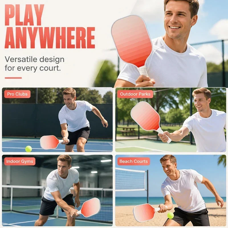 🥎 49% OFF NOW! Gradient Pink Pickleball Set – 2 Fibreglass Paddles, 4 Pickle Balls & Portable Carry Bag – USAPA Approved, Lightweight & Perfect for Beginners & Adults, Indoors & Outdoors ✨